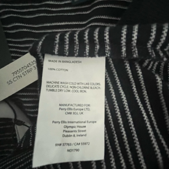 Perry Ellis 100% Cotton Short Sleeve Knitted Stripe Polo sz XXL - Picture 14 of 15
